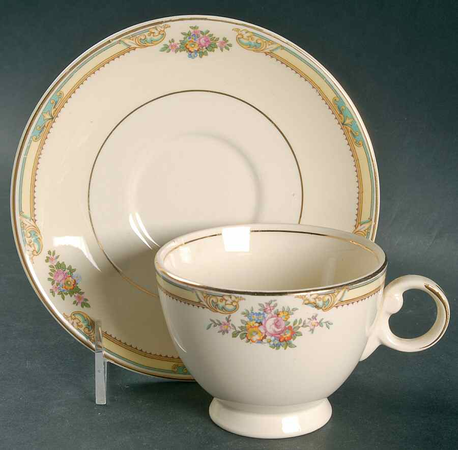 TST11 Footed Cup & Saucer Set by Taylor, Smith & Taylor (Ts&T)-1