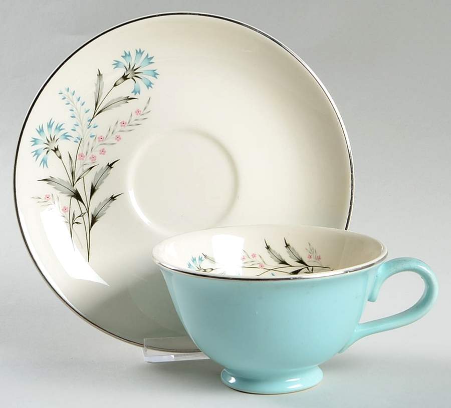 TST117 Footed Cup & Saucer Set by Taylor, Smith & Taylor (Ts&T)-1