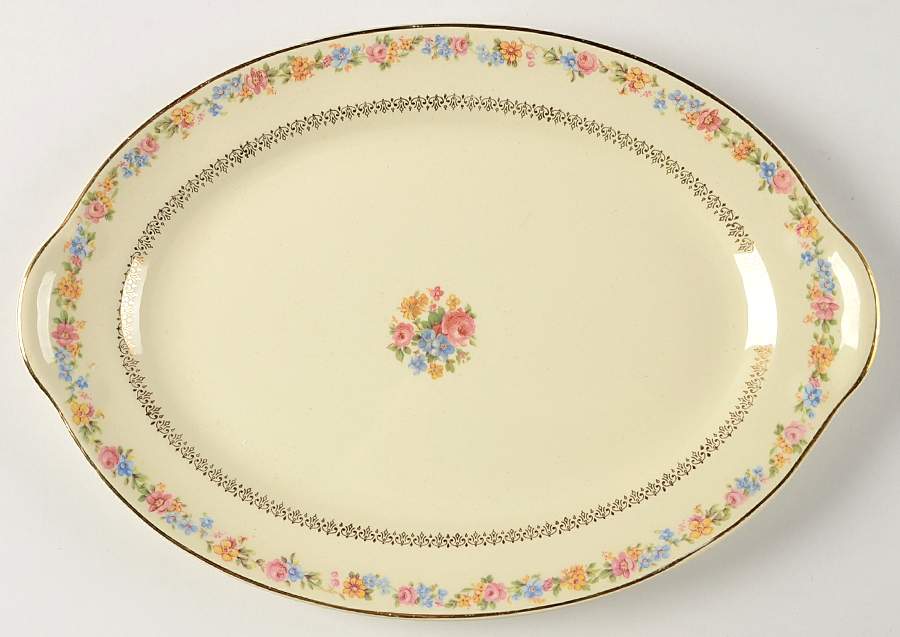 1932 11" Oval Serving Platter by Taylor, Smith & Taylor (Ts&T)-1