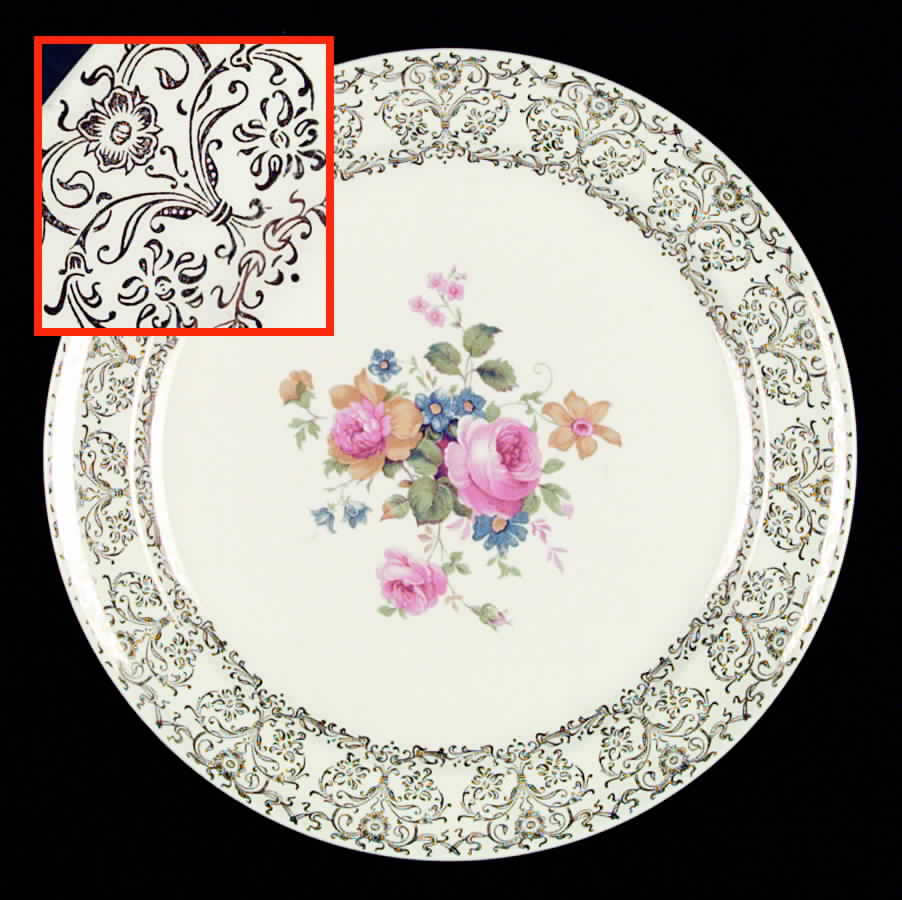 TST124 Dinner Plate by Taylor, Smith & Taylor (Ts&T)-1