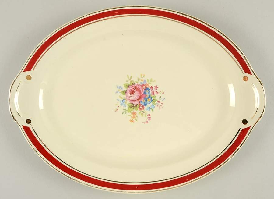 1599 13" Oval Serving Platter by Taylor, Smith & Taylor (Ts&T)-1