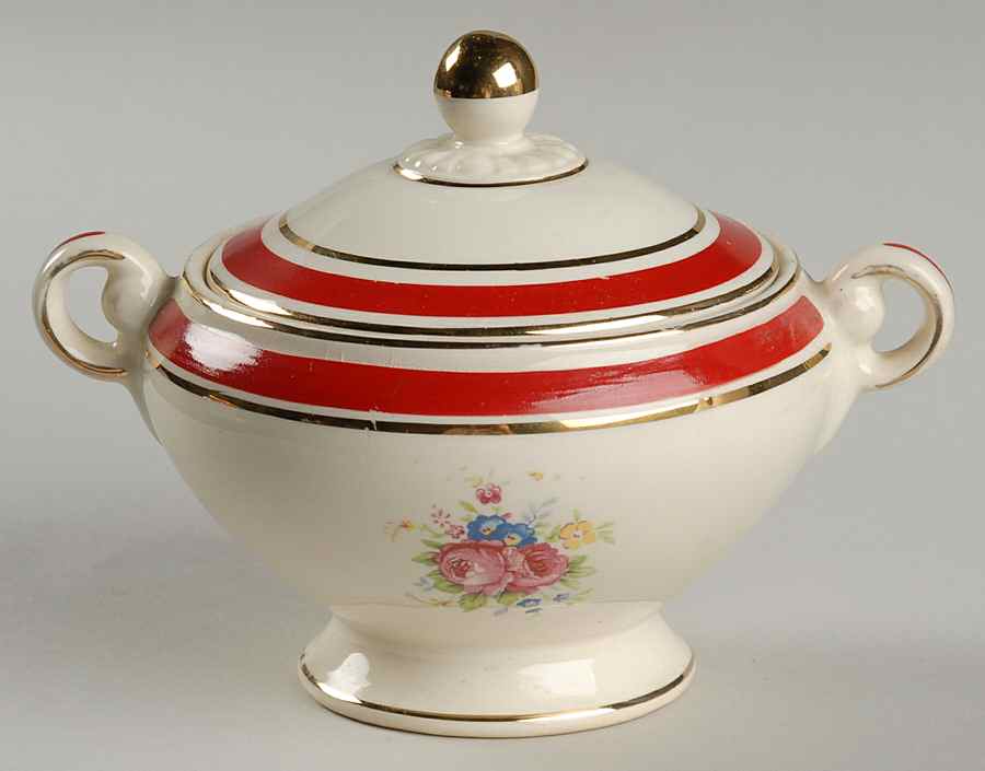 1599 Sugar Bowl & Lid by Taylor, Smith & Taylor (Ts&T)-1