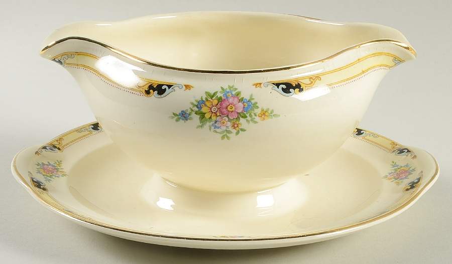 TST134 Gravy Boat with Attached Underplate by Taylor, Smith & Taylor (Ts&T)-1