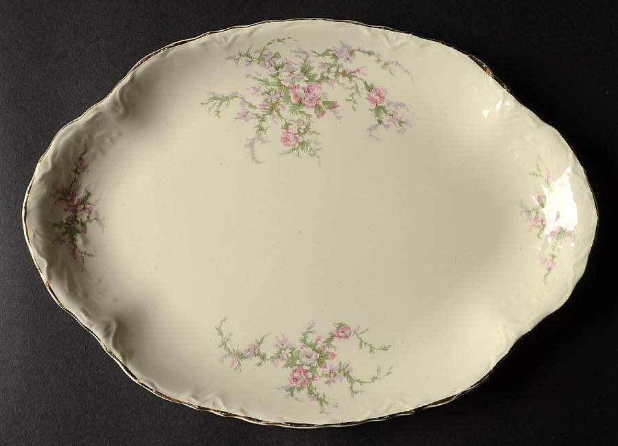 1653 11" Oval Serving Platter by Taylor, Smith & Taylor (Ts&T)-1