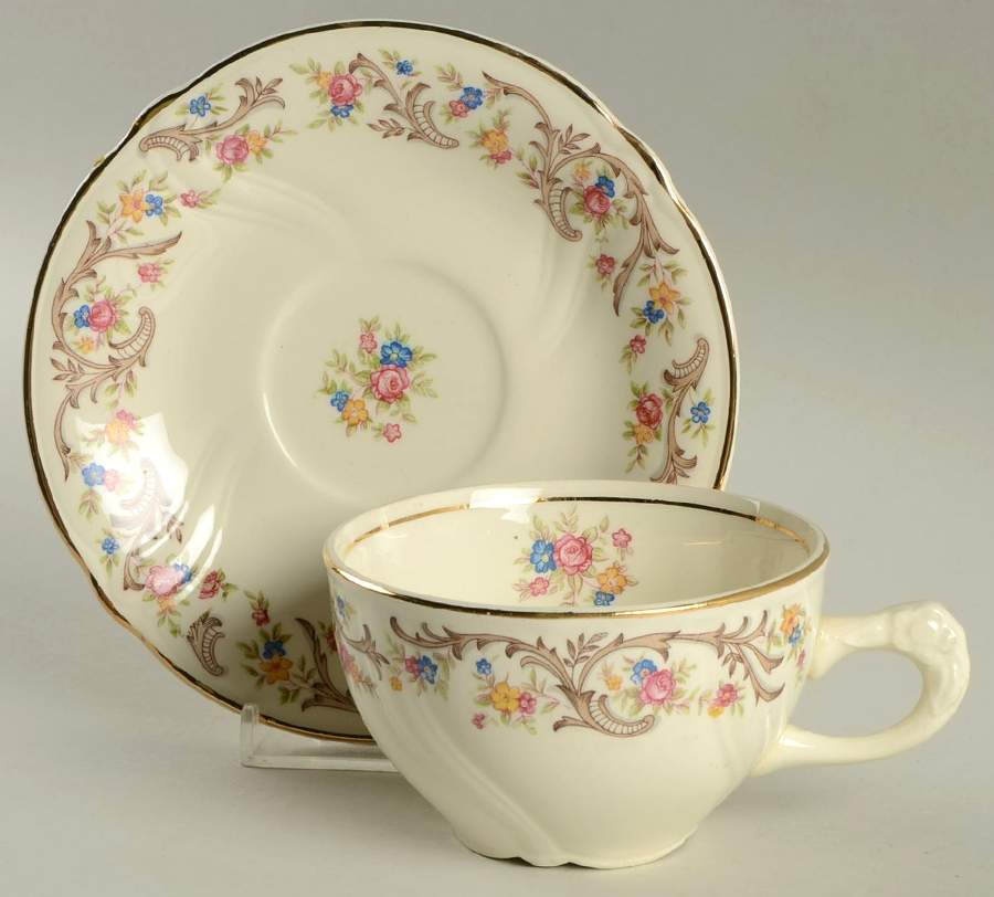 TST180 Flat Cup & Saucer Set by Taylor, Smith & Taylor (Ts&T)-1