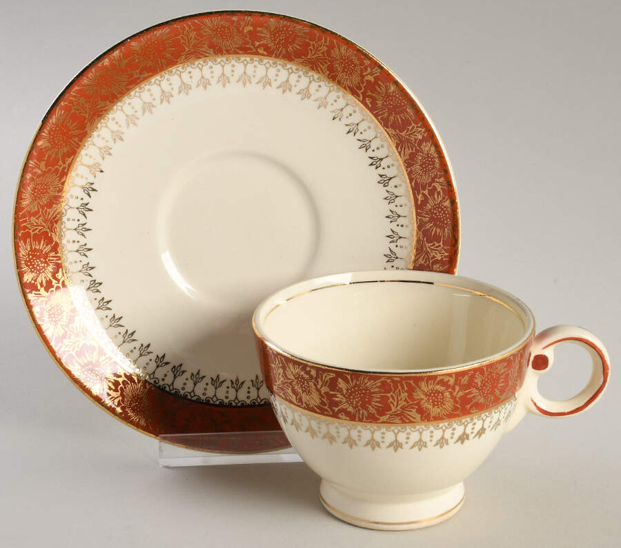 TST206 Footed Cup & Saucer Set by Taylor, Smith & Taylor (Ts&T)-1