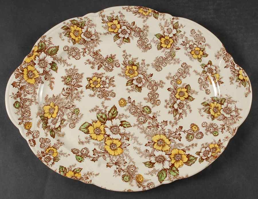Dogwood 15" Oval Serving Platter by Taylor, Smith & Taylor (Ts&T)-1