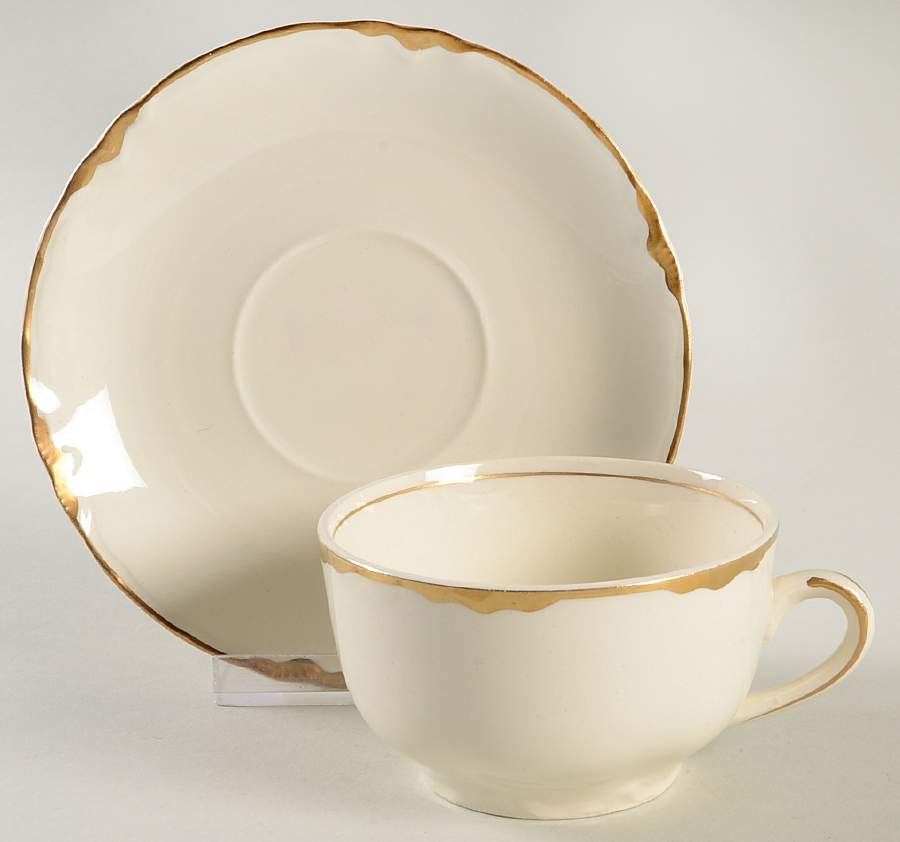 TST240 Footed Cup & Saucer Set by Taylor, Smith & Taylor (Ts&T)-1