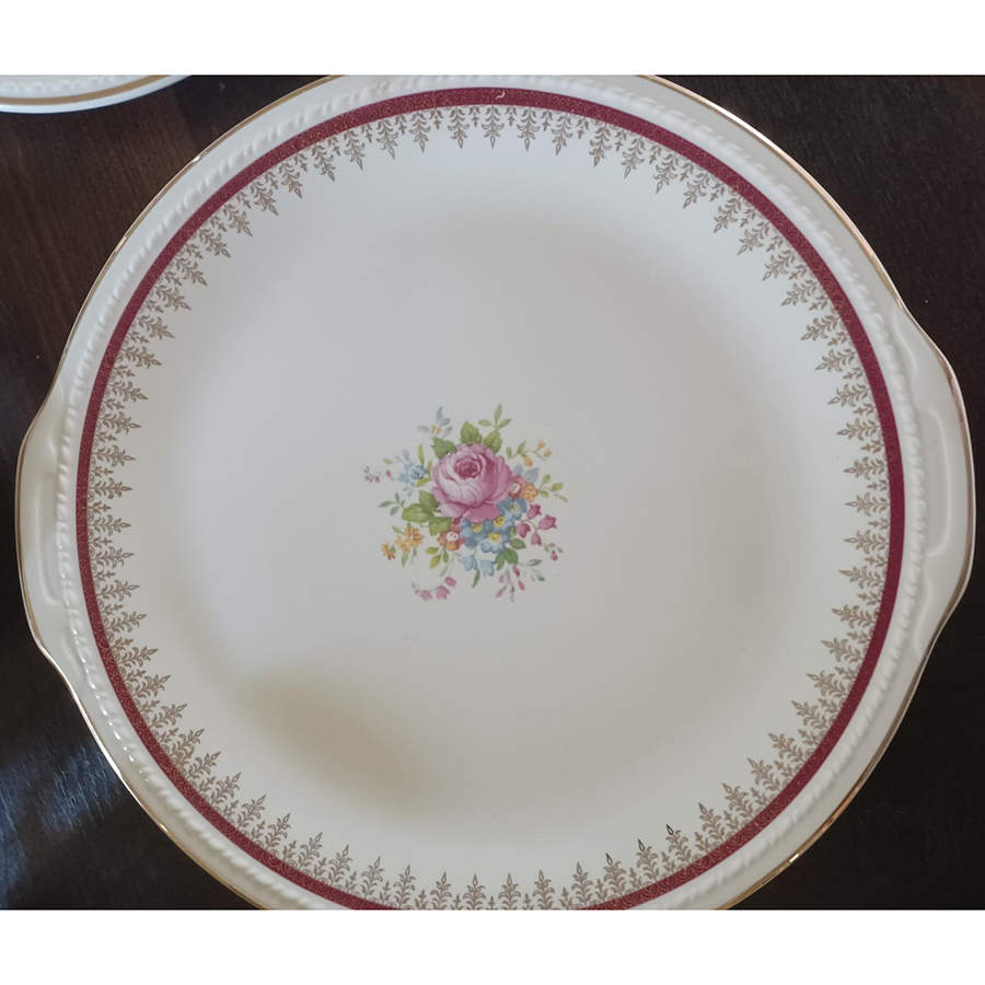 TST246 Handled Cake Plate by Taylor, Smith & Taylor (Ts&T)-1