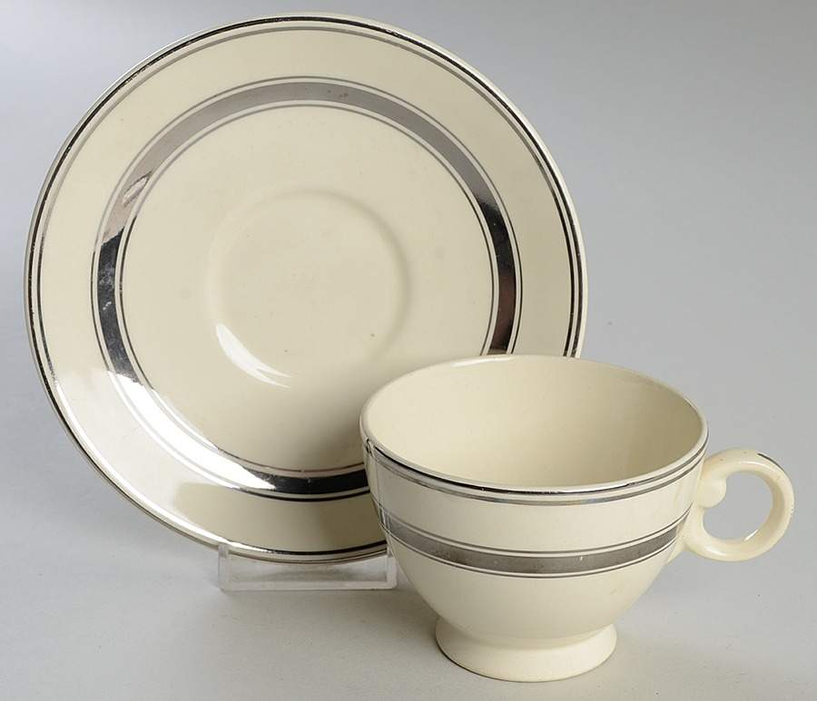 TST247 Footed Cup & Saucer Set by Taylor, Smith & Taylor (Ts&T)-1