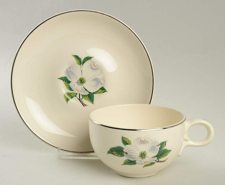 TST258 Flat Cup & Saucer Set by Taylor, Smith & Taylor (Ts&T)-1