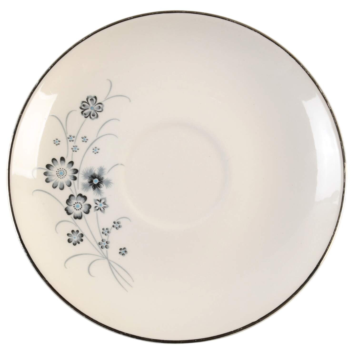 Silver Mist Saucer for Footed Cup by Taylor, Smith & Taylor (Ts&T)-1