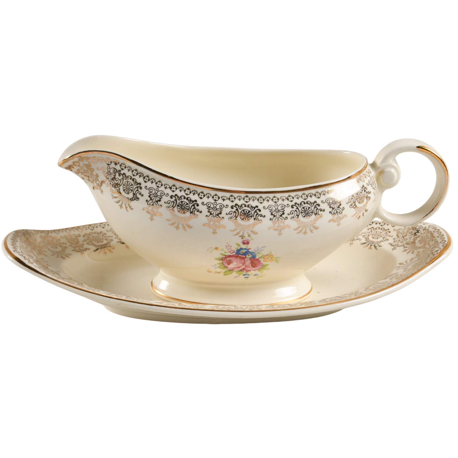 TST45 Gravy Boat & Underplate/Relish by Taylor, Smith & Taylor (Ts&T)-1