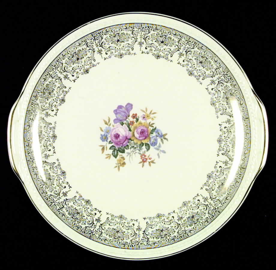 TST47 Handled Cake Plate by Taylor, Smith & Taylor (Ts&T)-1