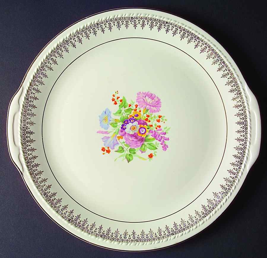 1684 Handled Chop Plate (Round Platter) by Taylor, Smith & Taylor (Ts&T)-1