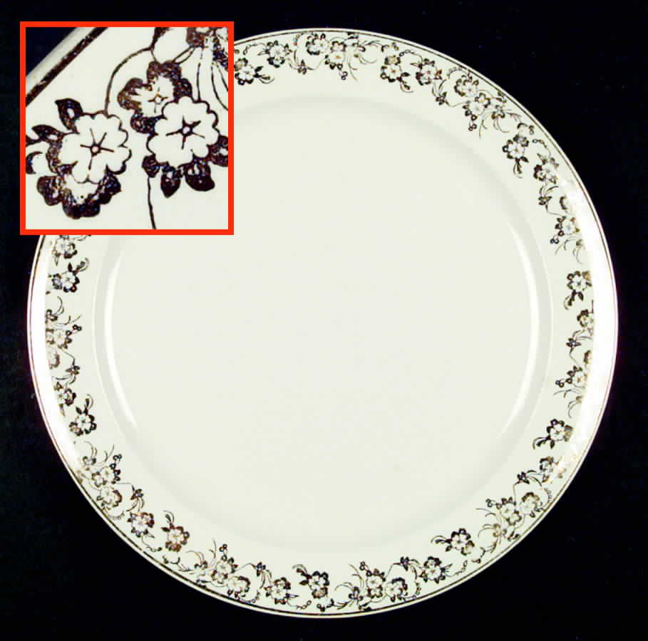 843 1-2 Dinner Plate by Taylor, Smith & Taylor (Ts&T)-1