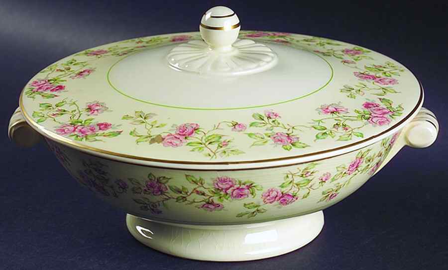1862 Round Covered Vegetable by Taylor, Smith & Taylor (Ts&T)-1