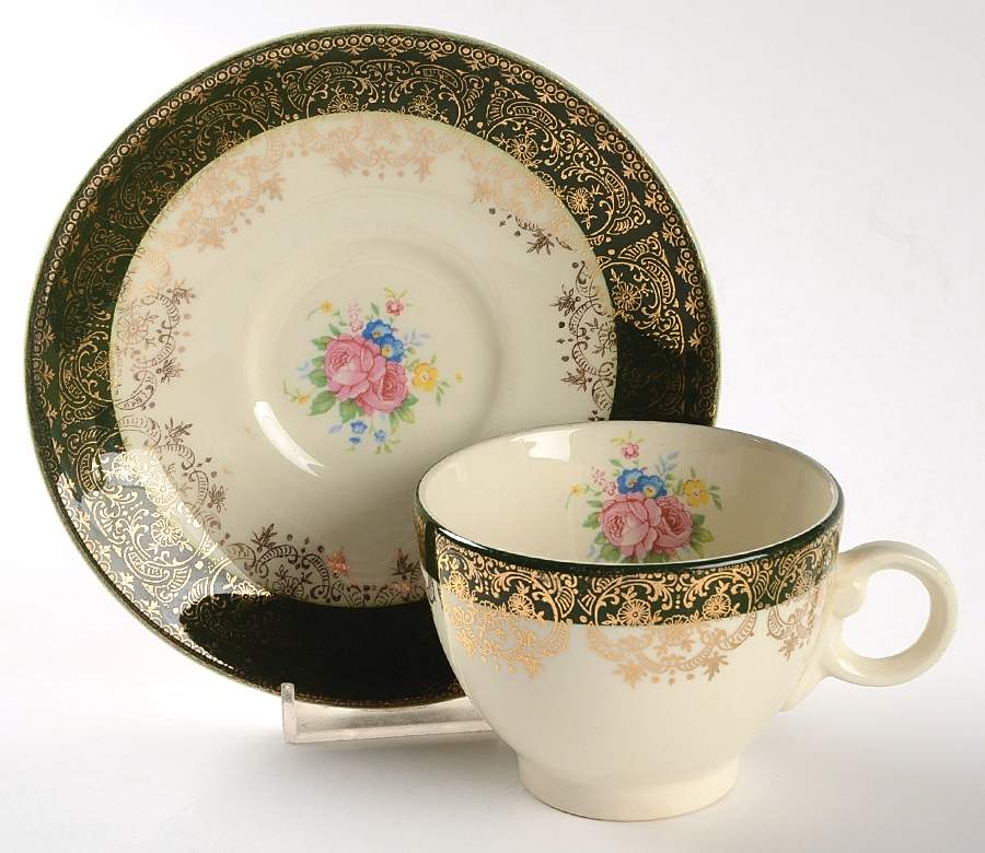 TST77 Footed Cup & Saucer Set by Taylor, Smith & Taylor (Ts&T)-1