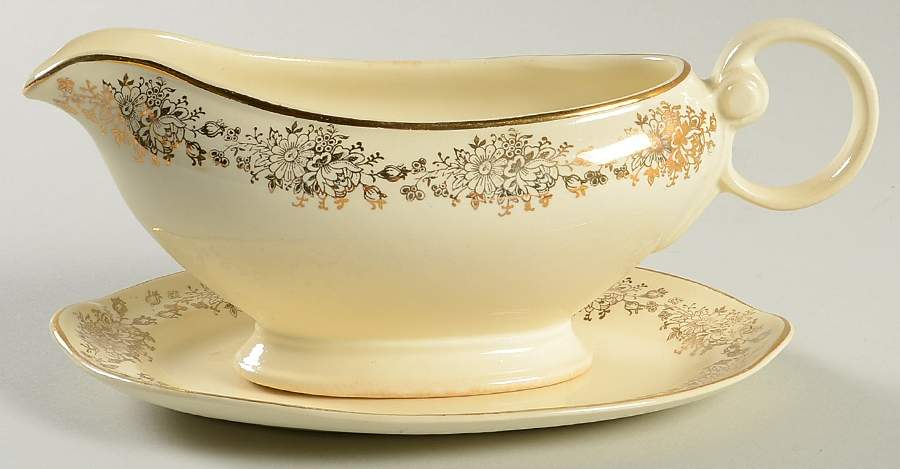 1111 Gravy Boat & Underplate/Relish by Taylor, Smith & Taylor (Ts&T)-1