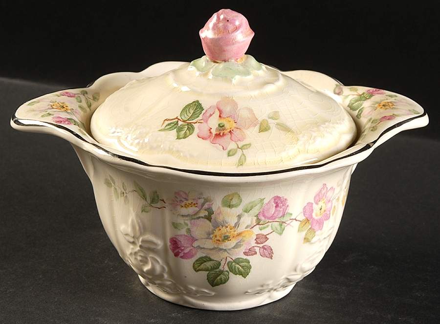 TST85 Sugar Bowl & Lid by Taylor, Smith & Taylor (Ts&T)-1