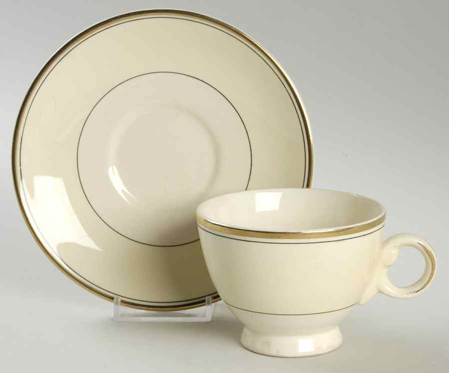 TST9 Footed Cup & Saucer Set by Taylor, Smith & Taylor (Ts&T)-1