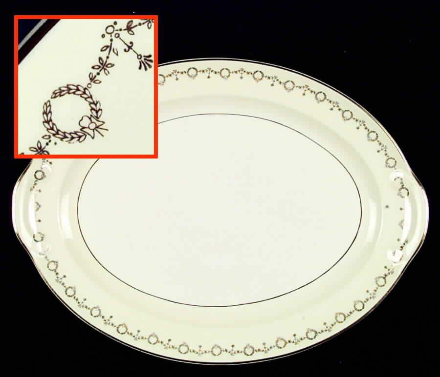 1805 13" Oval Serving Platter by Taylor, Smith & Taylor (Ts&T)-1