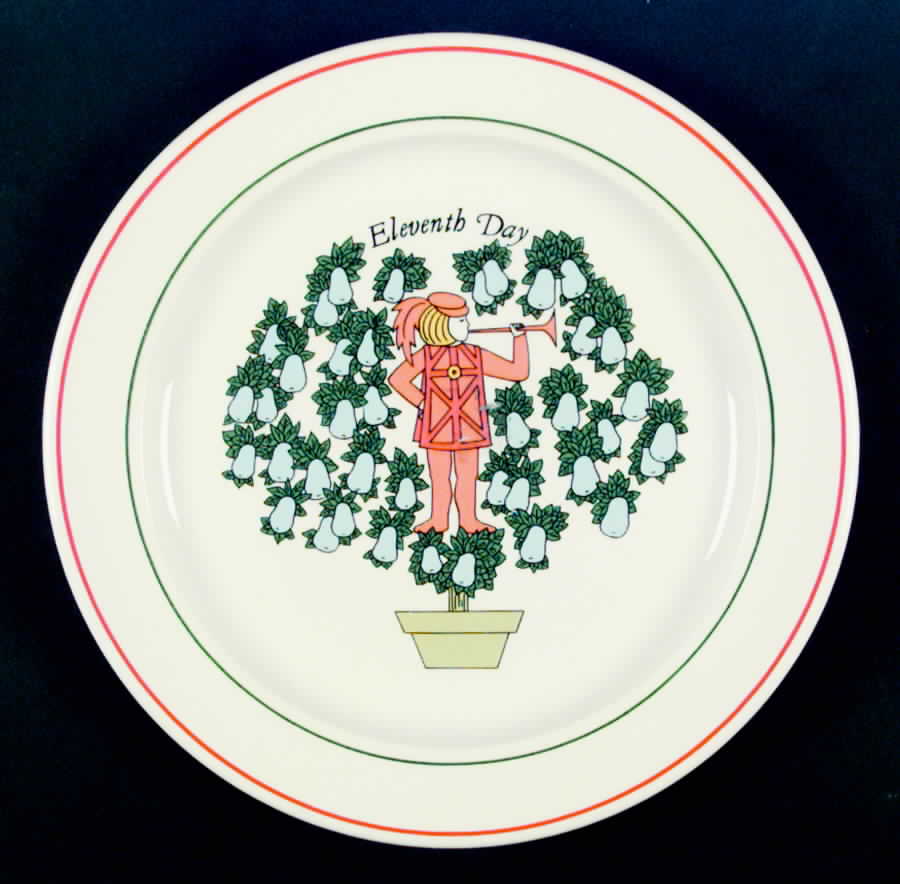 Twelve Days of Christmas Dinner Plate by Taylor, Smith & Taylor (Ts&T)-1