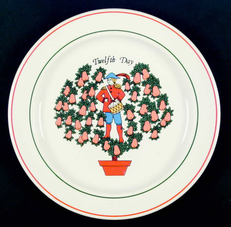 Twelve Days of Christmas Dinner Plate by Taylor, Smith & Taylor (Ts&T)-1