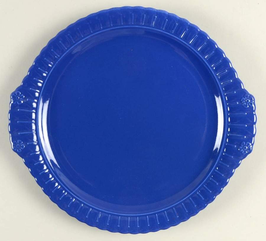 Vistosa Cobalt Blue 12" Chop Plate (Round Platter) by Taylor, Smith & Taylor (Ts&T)-1
