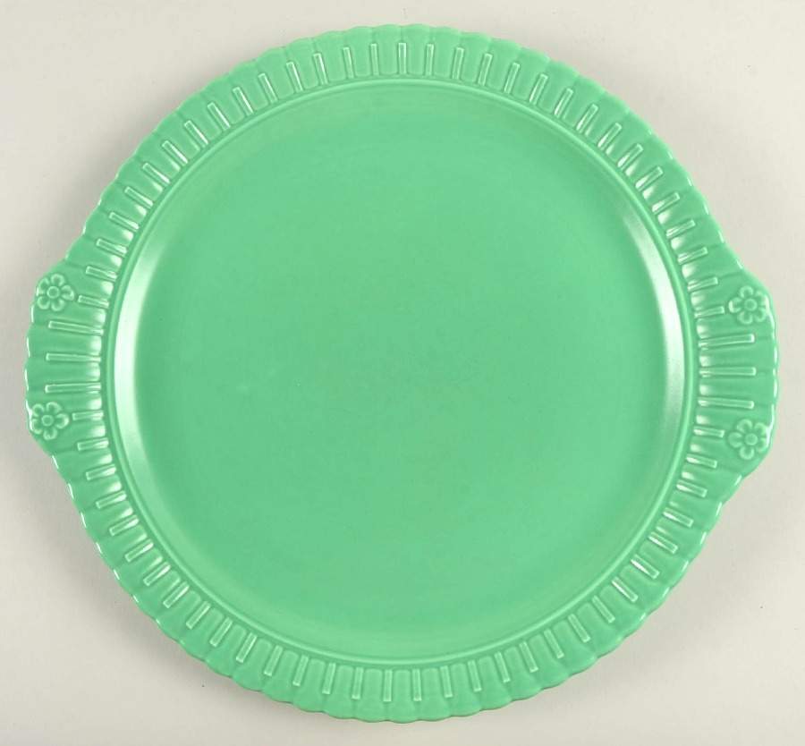 Vistosa Green 14" Chop Plate (Round Platter) by Taylor, Smith & Taylor (Ts&T)-1