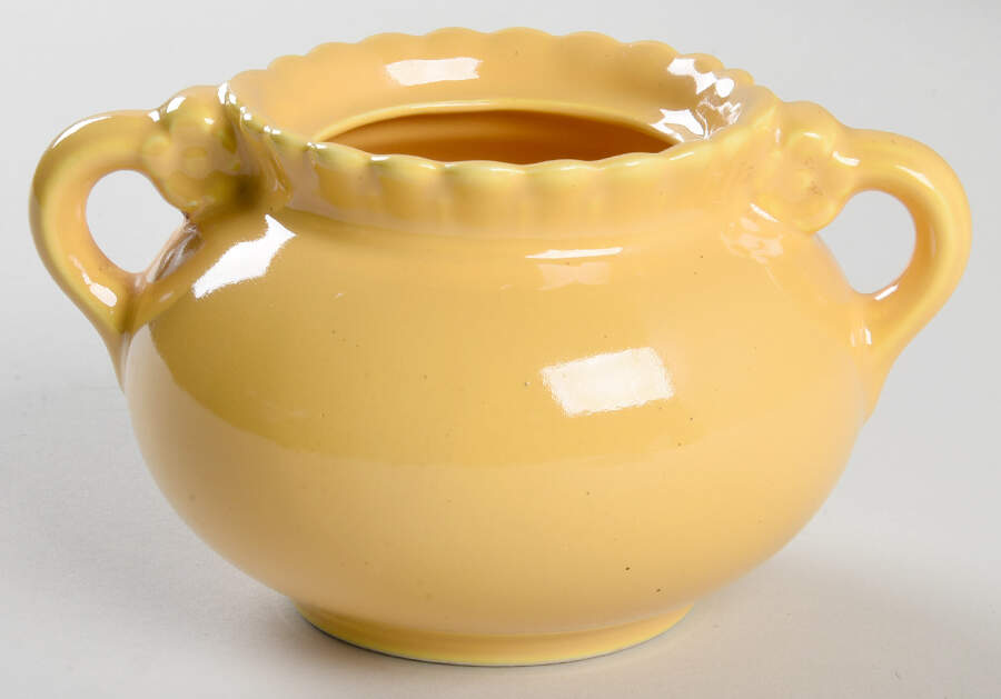 Vistosa Yellow Sugar Bowl No Lid by Taylor, Smith & Taylor (Ts&T)-1