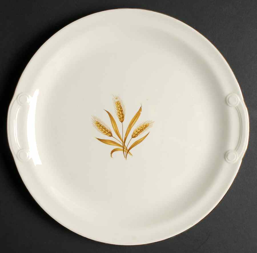 Wheat Handled Cake Plate by Taylor, Smith & Taylor (Ts&T)-1