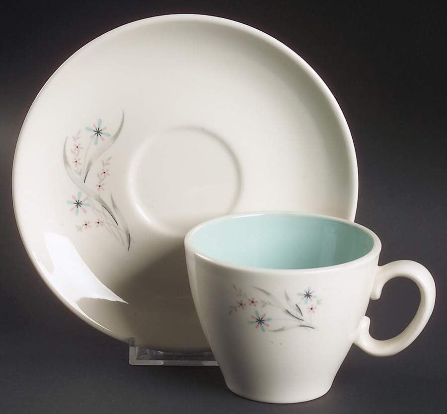Windemere Flat Cup & Saucer Set by Taylor, Smith & Taylor (Ts&T)-1