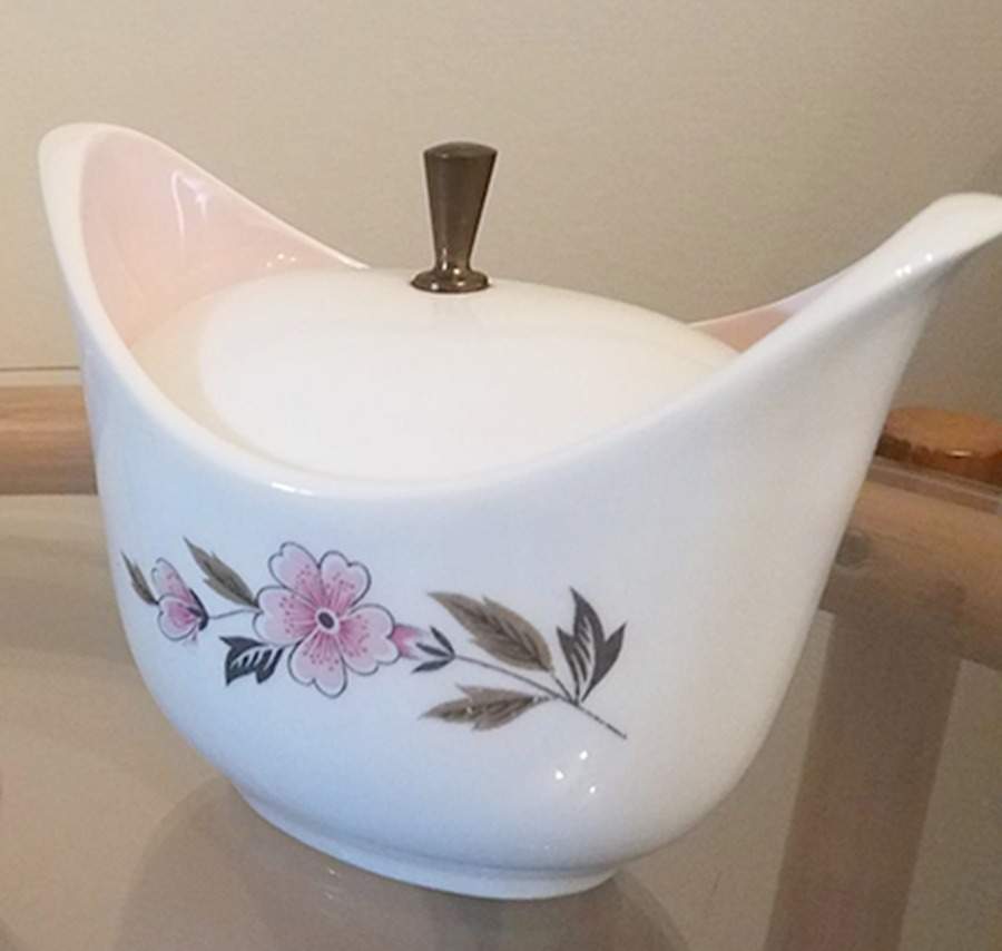 Wild Quince Sugar Bowl & Lid by Taylor, Smith & Taylor (Ts&T)-1