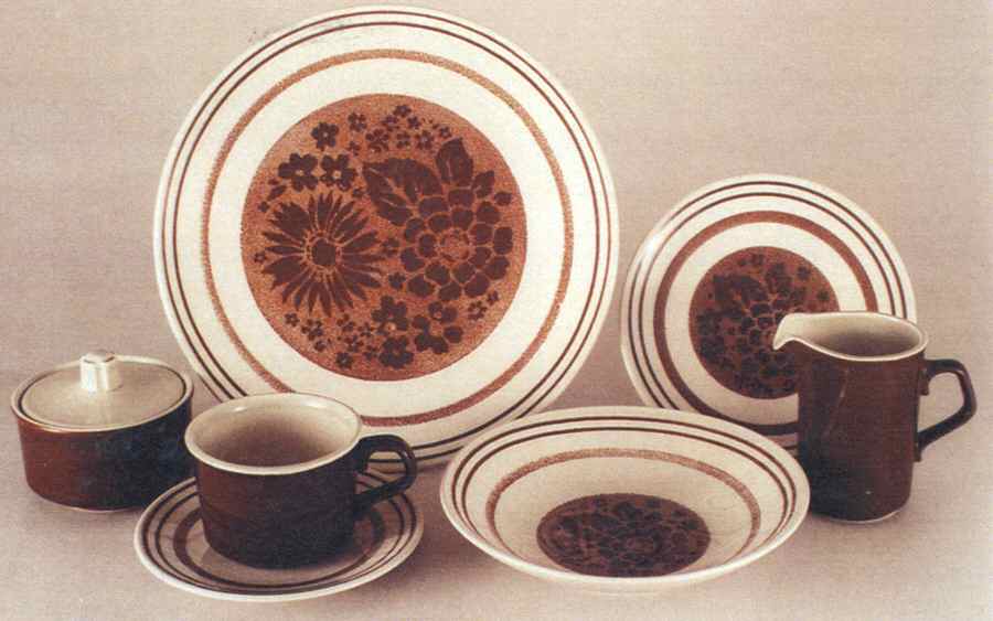 Wood Flower Dinner Plate by Taylor, Smith & Taylor (Ts&T)-1