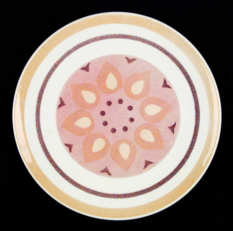 Yellow Star Dinner Plate by Taylor, Smith & Taylor (Ts&T)-1
