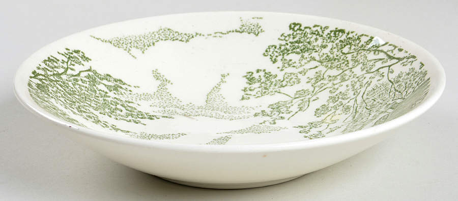 Yorkshire Green Coupe Soup Bowl by Taylor, Smith & Taylor (Ts&T)-1