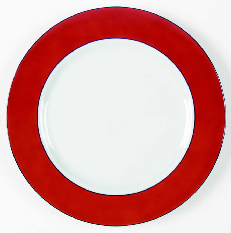 Due Red Dinner Plate by Taitu-1