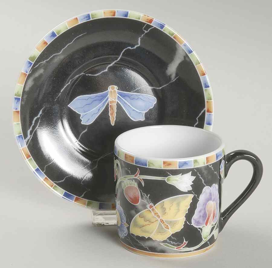 Firenze Flat Demitasse Cup & Saucer Set by Taitu-1