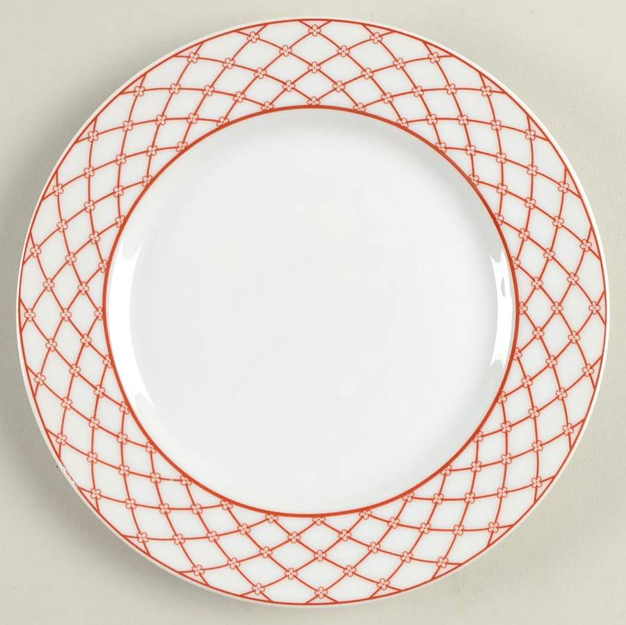 Grillage Red Bread & Butter Plate by Taitu-1