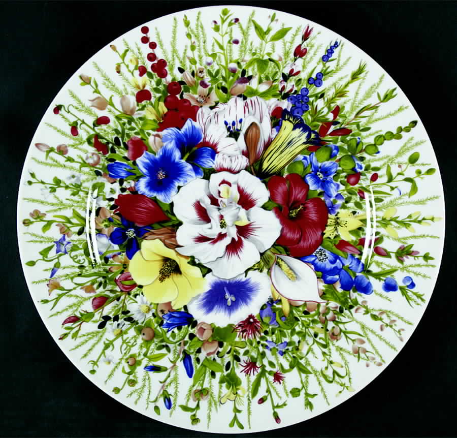 I Fiori Round Service Plate (Charger) Chop Plate by Taitu-1