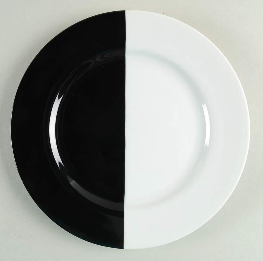 Intermezzo (Black & White) Salad Plate by Taitu-1