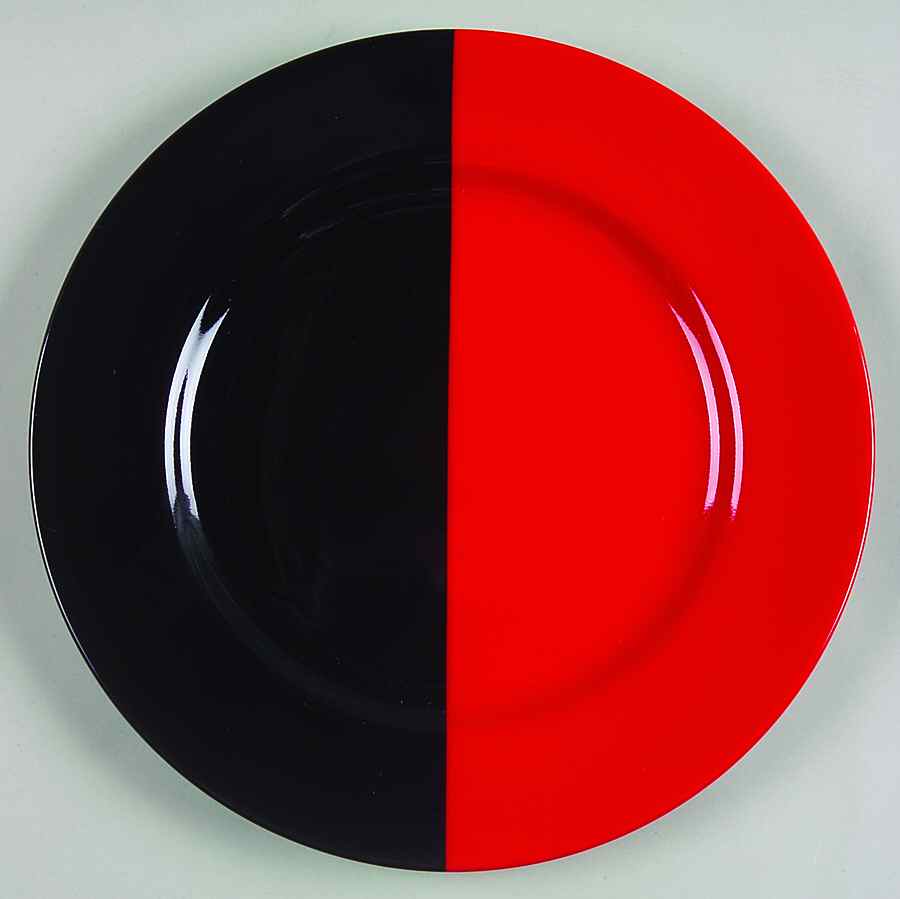 Intermezzo (Black & Red) Salad Plate by Taitu-1