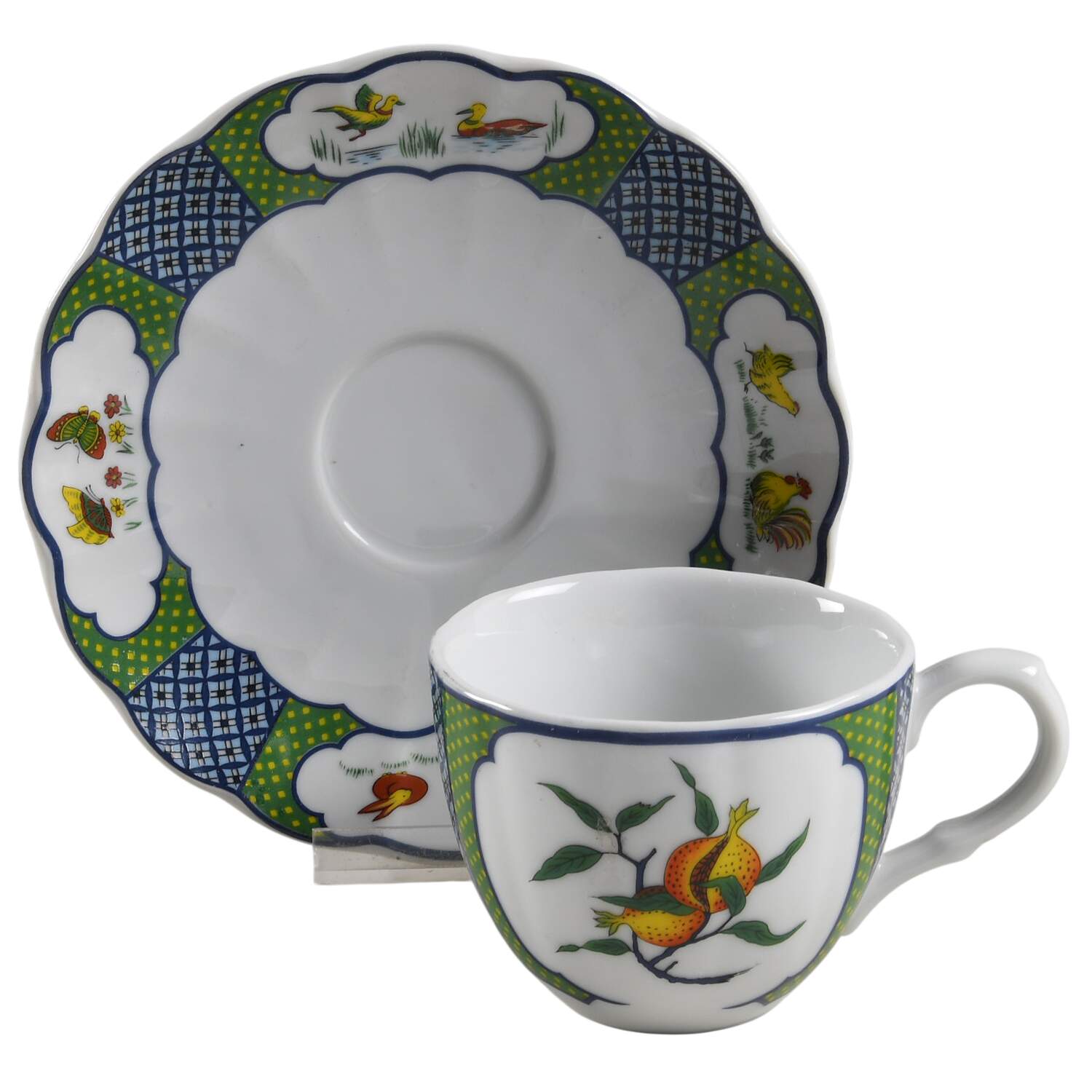 Kutani Flat Cup & Saucer Set by Taitu-1
