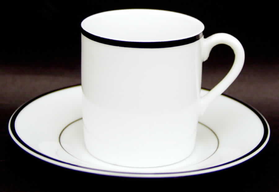 Meris Black Flat Demitasse Cup & Saucer Set by Taitu-1