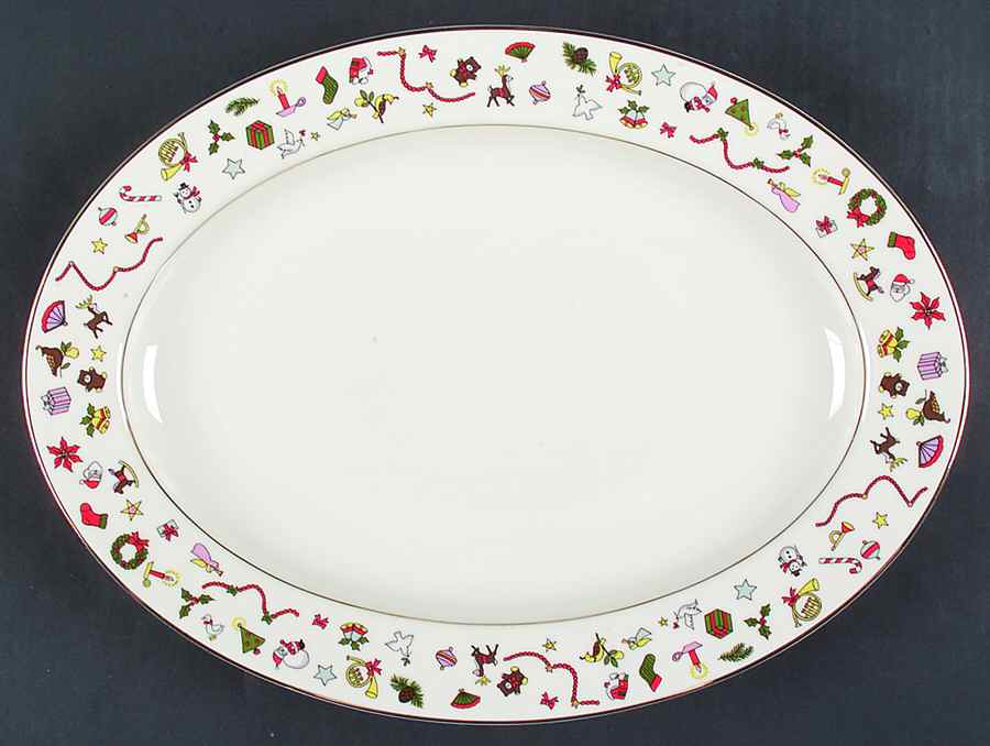 Noel 14" Oval Serving Platter by Taitu-1