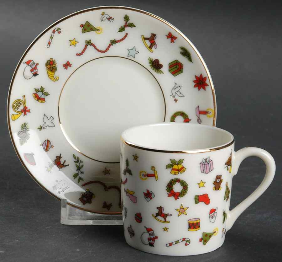 Noel Flat Demitasse Cup & Saucer Set by Taitu-1