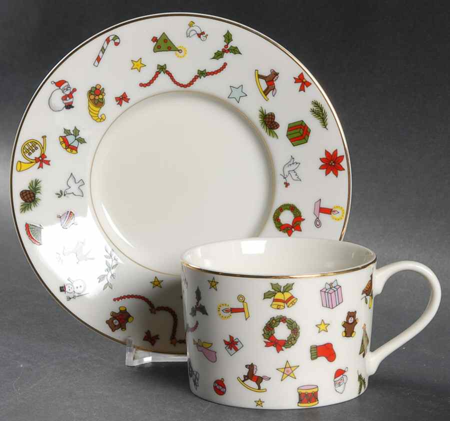 Noel Flat Cup & Saucer Set by Taitu-1
