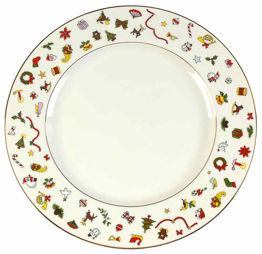 Noel Round Service Plate (Charger) Chop Plate by Taitu-1