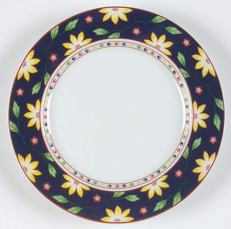 Primavera Blue Salad Plate by Taitu-1